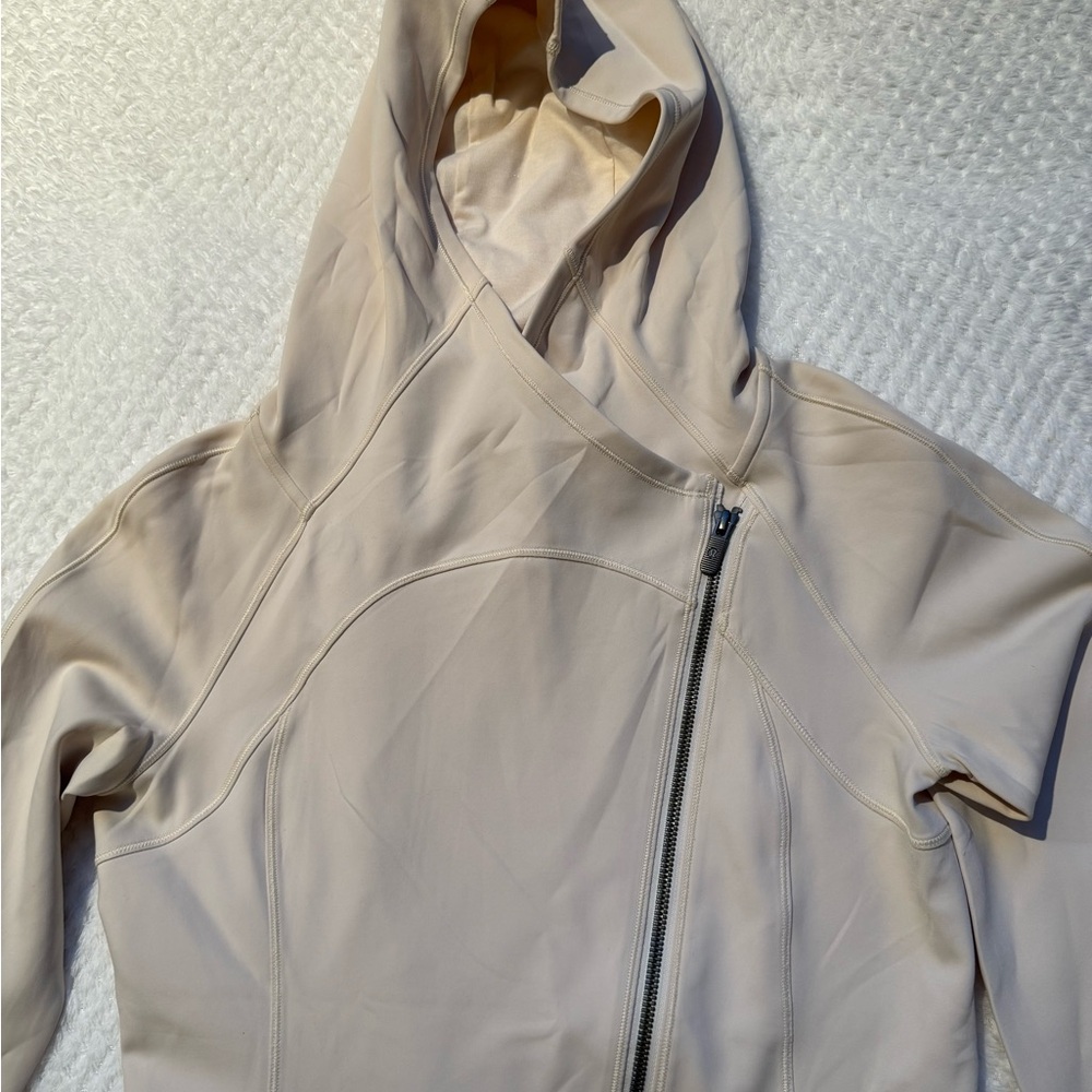 lululemon athletica Light Pink/ Beige Hooded Athletic Jacket